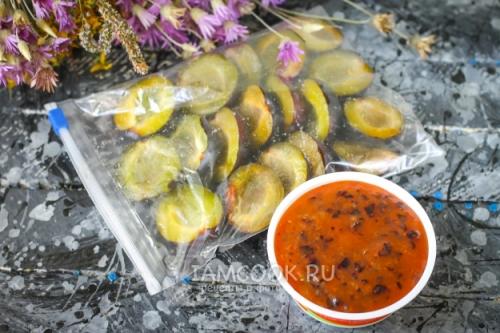 Как правильно заморозить сливы для приготовления закуски